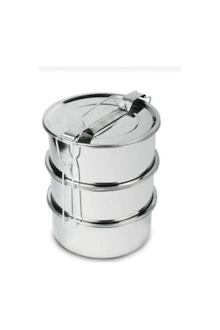 Sefer Tası 2 Kişilik 3'lü 14x6 Cm Ebatlarında Metal Sefer Tası 2 Kişilik 3'lü 14x6 Cm Ebatlarında Metal