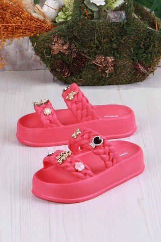 Fort Bella E423 Plaj Deniz Havuz Terliği Hafif Rahat Esnek Kız Çocuk Terlik Narçiçeği