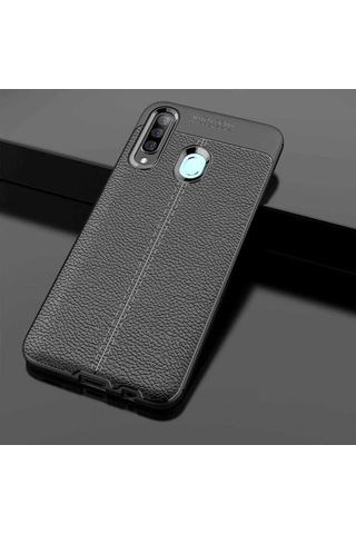 Galaxy A20S Kılıf Zore Niss Deri Desenli Silikon Kılıf