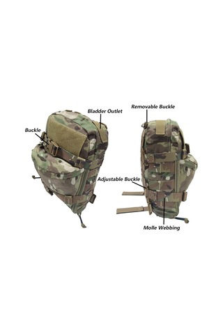 2l Hidrasyon Mesanesi İçin Taktik Hidrasyon Sırt Çantası, Molle Su Taşıyıcısı