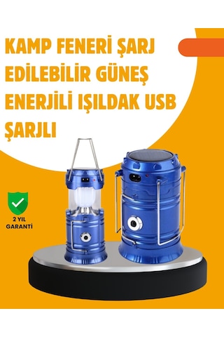 Northcity Usb Şarjlı Çok Fonksiyonlu Kamp Feneri - Taşınabilir Ve Dayanıklı Sarı