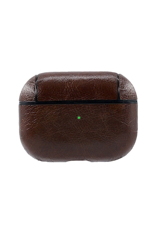 Kangvka Airpods Pro İçin Deri Koruyucu Kılıf - Koyu Kahverengi - Dayanıklı Pc+pu Malzeme - Kolay Kurulum