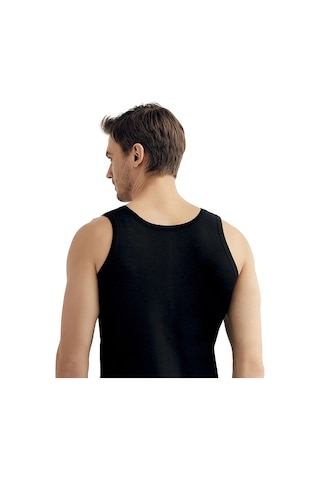 Şahinler E005 6lı Paket Erkek %100 Pamuk Siyah Atlet 3xl 6 Adet Siyah