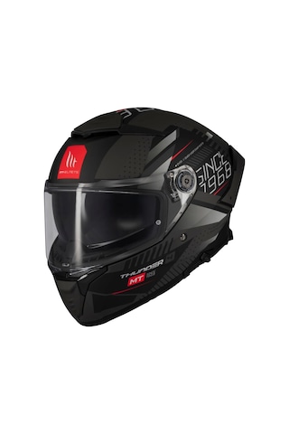 Mt Helmets Thunder 4 Sv Luminence D1 Motosiket Kaskı Mat Gri - Siyah