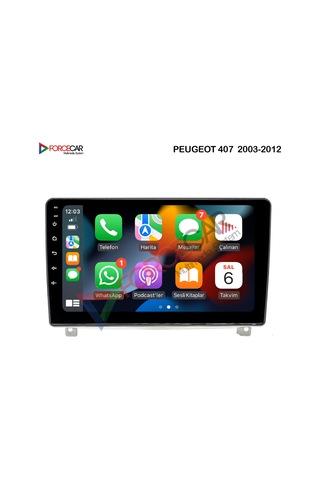 PEUGEOT 407 ANDROİD MULTİMEDYA 2_32 KABLOSUZ CARPLAY