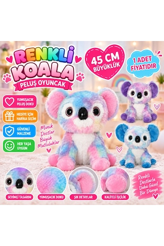 Storeşahin 63043 45 Cm Peluş Renkli Koala 1 Adet Fiyatıdır Shn0720 Çok Renkli