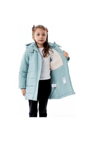 Benitto Kids Kız Çocuk Kapüşonlu Kışlık Şişme Mont 51355 Yeşil