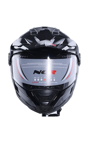 Ncr X-Cross Ece-22.06 Çene Açılır Kask Parlak Siyah