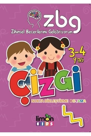 Çizgi 3-4 Yaş-Zihinsel Becerilerimi Geliştiriyorum- Limonkids