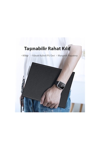 Dux Ducis iPad Uyumlu Pro 12.9 2020/21/22 Bluetooth Klavye Touchpad Kıl