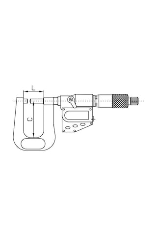 Fett As-157024 25-50 mm Asimeto Dijital Derin Boğaz Mikrometre