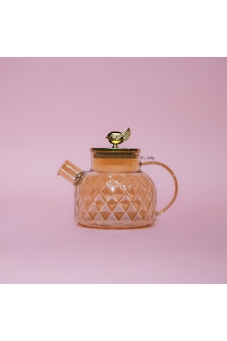 Bellisima Kare Desen Demlik Amber