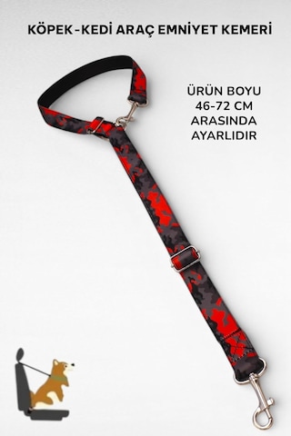 Evcil Hayvan Araç Emniyet Kemeri Kedi Köpek Araba Oto Tasması Oto Aksesuarı Kedi Köpek Emniyet Kemer Çok Renkli-te