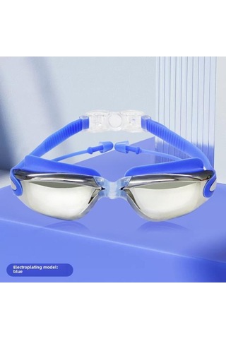 Yetişkin Yüzme Gözlüğü Su Boyutu Buğu Önleyici Yüzme Dalış Gözlüğü Hd Şeffaf Yüzme Gözlüğü Kutulu Kaplama-mavi Çok Renkli