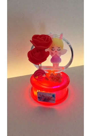Sevgililer Gününe Özel Sevgili I Love You Fanus Işıklı Hediyelik Doum Günü Boyut:12cm 8cm