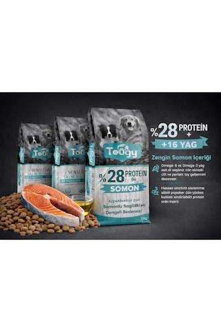 Tougy Somonlu Hassas Sindirim Yetişkin Köpek Maması 15 Kg Premium Sensitive Salmon Formula