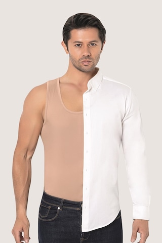 6'lı Paket Ten Rengi Erkek Atlet %100 Pamuklu Penye, Nefes Alabilir İç Giyim Ten