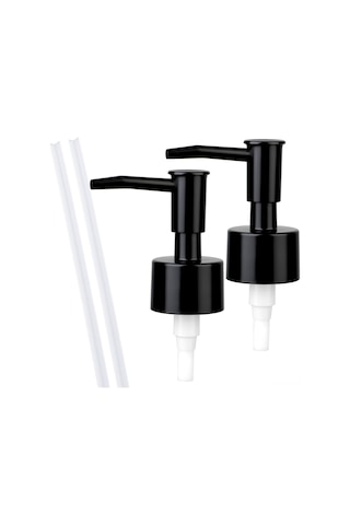 Ximistore9 2 Adet Siyah Sabun Dispenseri Değişim Pompa Kafa - Cam Botlar İçin Uyumlu, Sızıntısız, Ayarlanabilir Boyut, Çok Amaçlı Kullanım Siyah