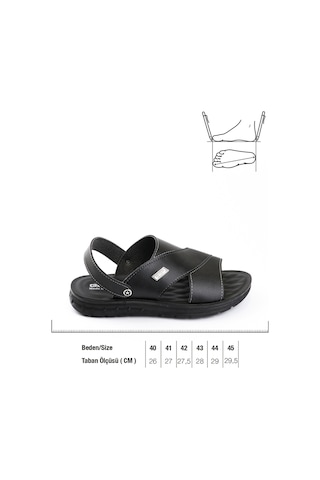 Gezer 12481 Yazlık Erkek Terlik Sandalet Siyah
