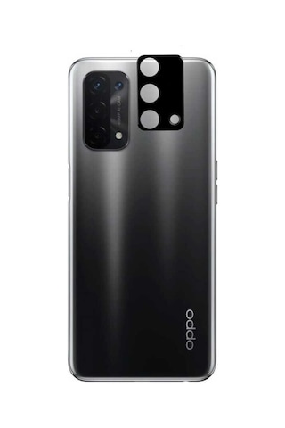 Oppo A74 4G Zore 3D Kamera Camı Siyah