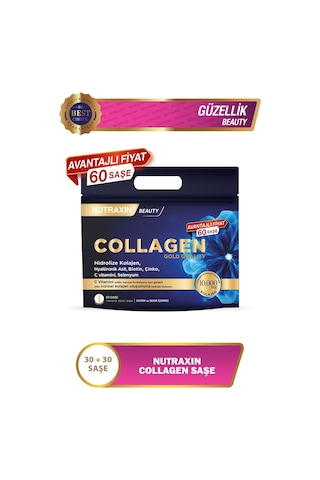 Nutraxin Collagen Gold Quality Hidrolize Kolajen 60 Saşe