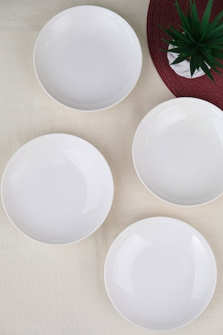 Tabak Evi Porselen Chic Çukur Tabak 19,50cm 550cc 4 Lü Krem