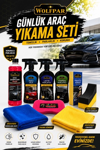 Günlük Araç Yıkama Seti