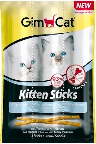Gimcat Kitten Hindi Etli Sticks Yavru Kedi Ödül Çubukları 3 x 3 G