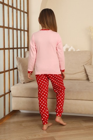 Miniğimin Cicileri Mnn Puantiye Baskılı Kız Çocuk Pijama Takı... Pembe