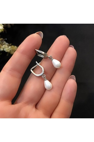 Stela İnci Damla Gümüş Küpe