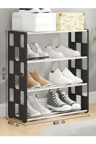 Flybuy Yurt Ev Depolama Rafı Siyah - Bosphorusboutique Pratik Ayakkabılık Siyah