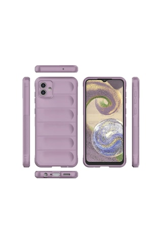 Gld-spt- Newface Samsung Uyumlu Galaxy A04e Kılıf Optimum Silikon - Mor