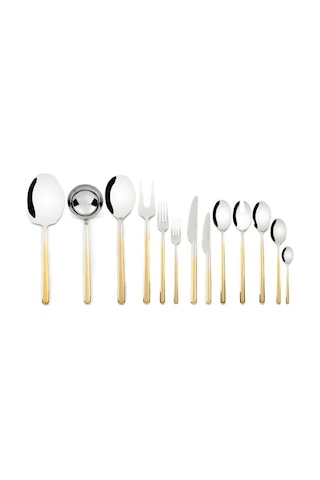 Mikasa Moor Dolce Gold 90 Parça Çatal Kaşık Bıçak Seti Gümüş
