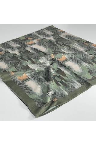 Miray Nevada Büyük Boy Organik Pamuk Eşarp - 120 X 120 - 06451 Yeşil