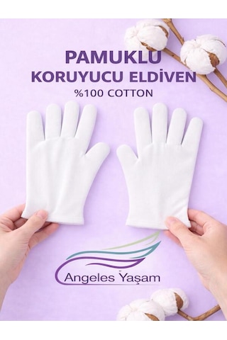 Angeles Yaşam Pamuklu Egzema Eldiveni