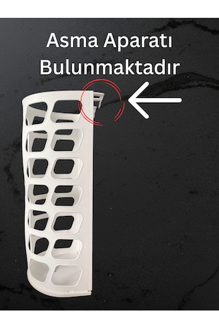 Poşetlik, Poşet Saklama Ve Düzenleme Kutusu Organizeri, Yapışkanlı/askı Aparatlı Beyaz
