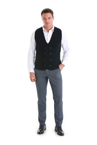 Hatemoğlu Lacivert Regular Fit Düz Kruvaze Triko Yelek 34171023a001 005