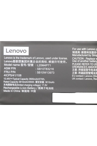 Lenovo 5b11m90058,5b10w13975,l20m4p71 Notebook/laptop Batarya-pil