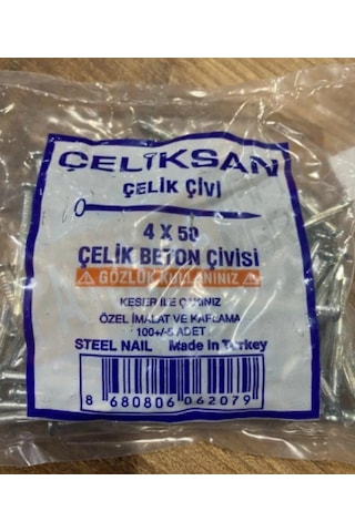 Çeliksan Çelik Çivi Beyaz Oluklu 4x50 4x50