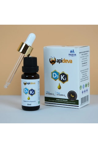 Apideva D3k2 Vitamin Damla 2'si 1 Arada Yerli Üretim Helal Sertifikalı
