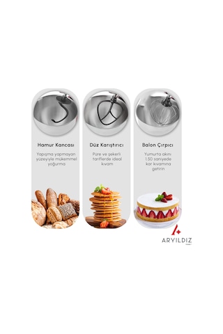 Aryıldız Power Chef XXL 10 KG Stand Mikser