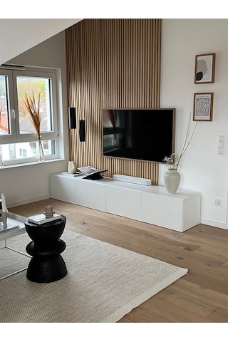 40x240 Cm Koyu Meşe Renk Akustik Ahşap Duvar Paneli