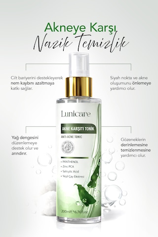 Lunicare Salisilik Asit Tonik - Gözenek Sıkılaştırıcı Ve Akne Karşıtı Siyah Nokta Temizleme 200 Ml
