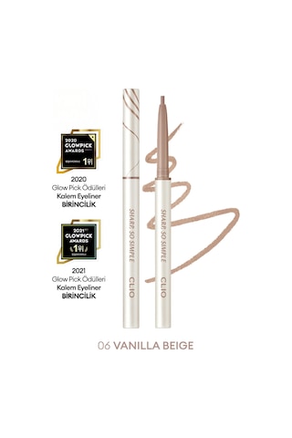 Suya Dayanıklı, İnce Uçlu Göz Kalemi Clıo Sharp So Simple Waterproof Pencil Liner 006 Vanilla Beige 006