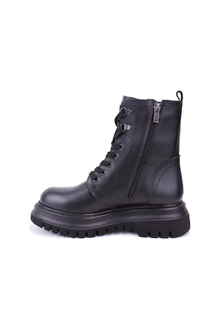 Hammer Jack Soloj 10224730 Siyah Ortopedik Günlük Düz Topuk Kadın Deri Bot 001