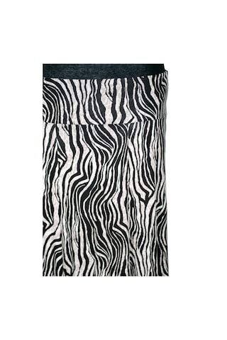 Barem Kadın Arzu Korsajlı 6 Parçalı Desenli Penye Siyah Etek D57 Siyah