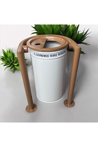 Dış Mekan Bahçe Çöp Kovası 30l Krem-kahve-355 Çok Renkli