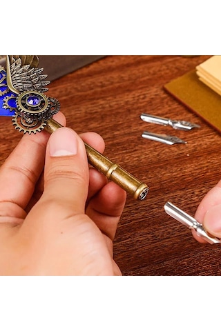 Tüylü Mürekkepli Divit Kalem Seti Tgdrtgs11ehzoıggtd5 Çok Renkli
