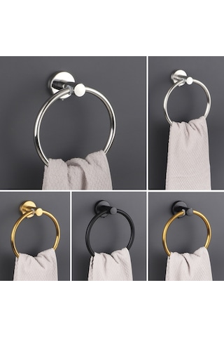 Suofeng Banyo Tuvalet Kağıt Tutucu, Havlu Asma Kolu Ve Halka Seti - 304 Çelik, Siyah, Dayanıklı, Kullanıma Kolay, Otel Ve Ev Kullanıma Uygun Diğer