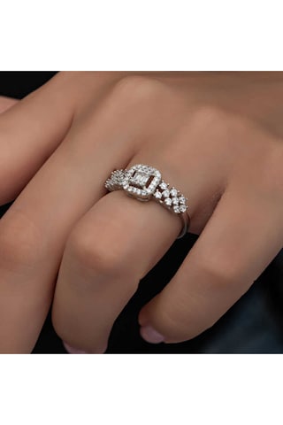 Casera's Gümüş Baget Taşlı Kadın Yüzük Csr2185343 Gümüş